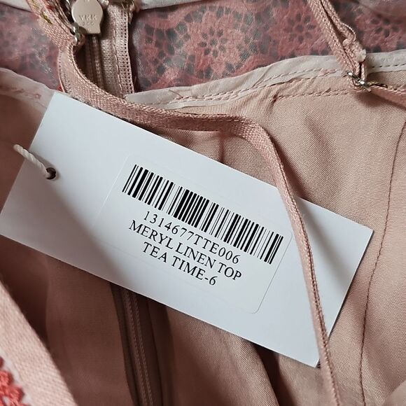 Reformation Meryl Linen Top Tea Time - Picture 5 of 6